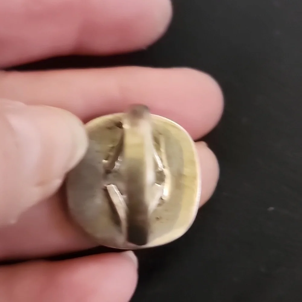 Sterling silver lucite center ring 8.5